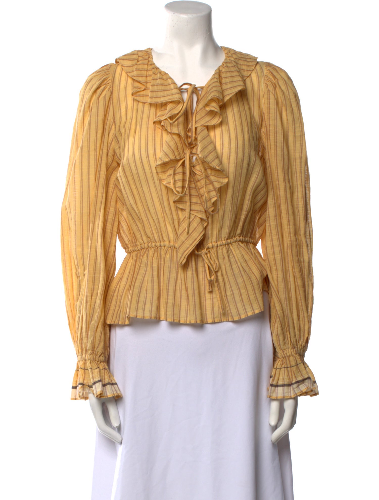 Ulla Johnson V-Neck Long Sleeve Blouse