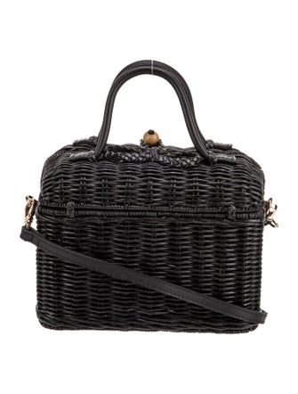 Ulla Johnson Wicker Top Handle Bag