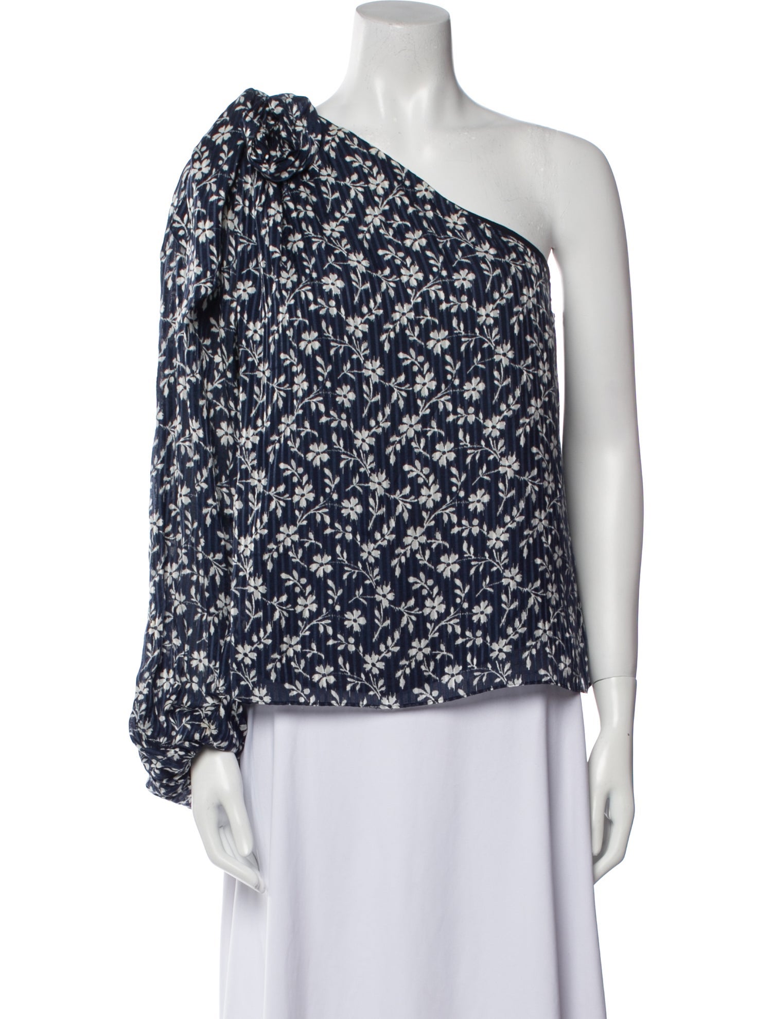 Ulla Johnson Floral Print One-Shoulder Blouse