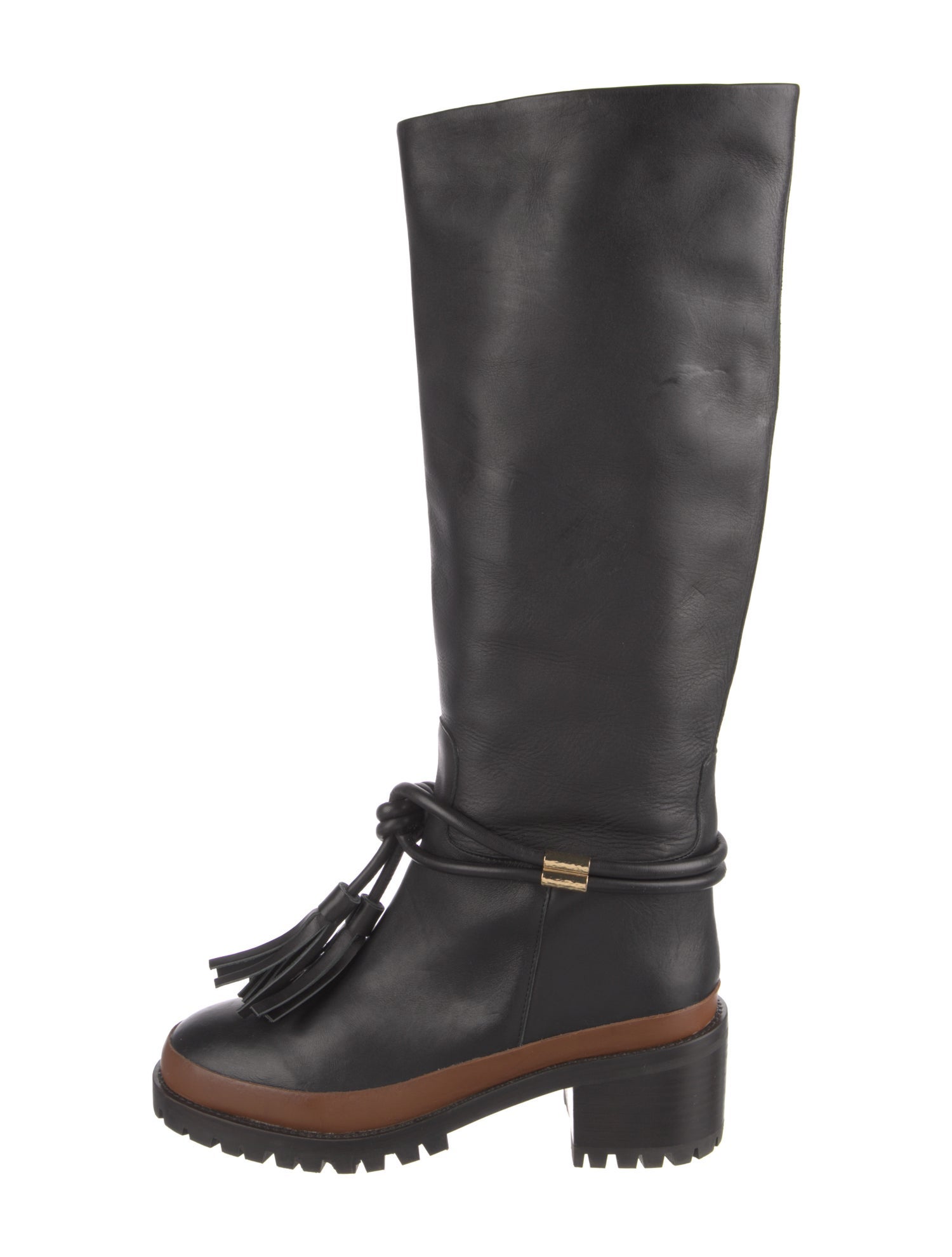Ulla Johnson Leather Tassel Accents Riding Boots