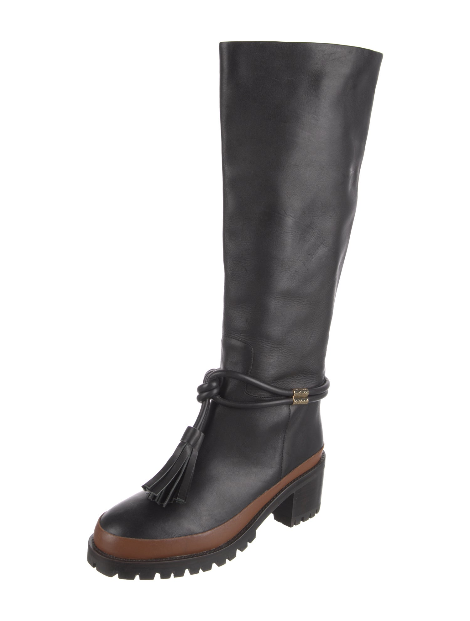 Ulla Johnson Leather Tassel Accents Riding Boots