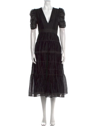 Ulla Johnson V-Neck Long Dress