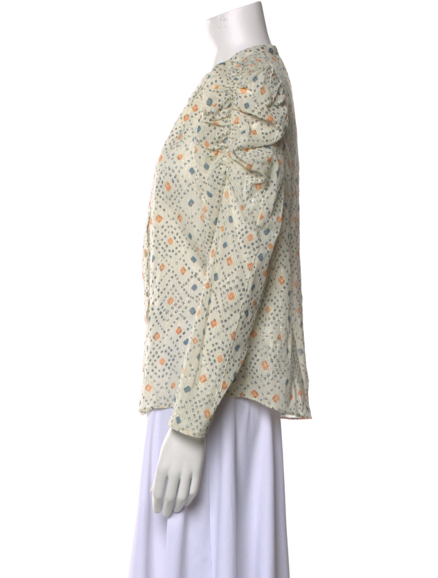 Ulla Johnson Floral Print Mock Neck Blouse