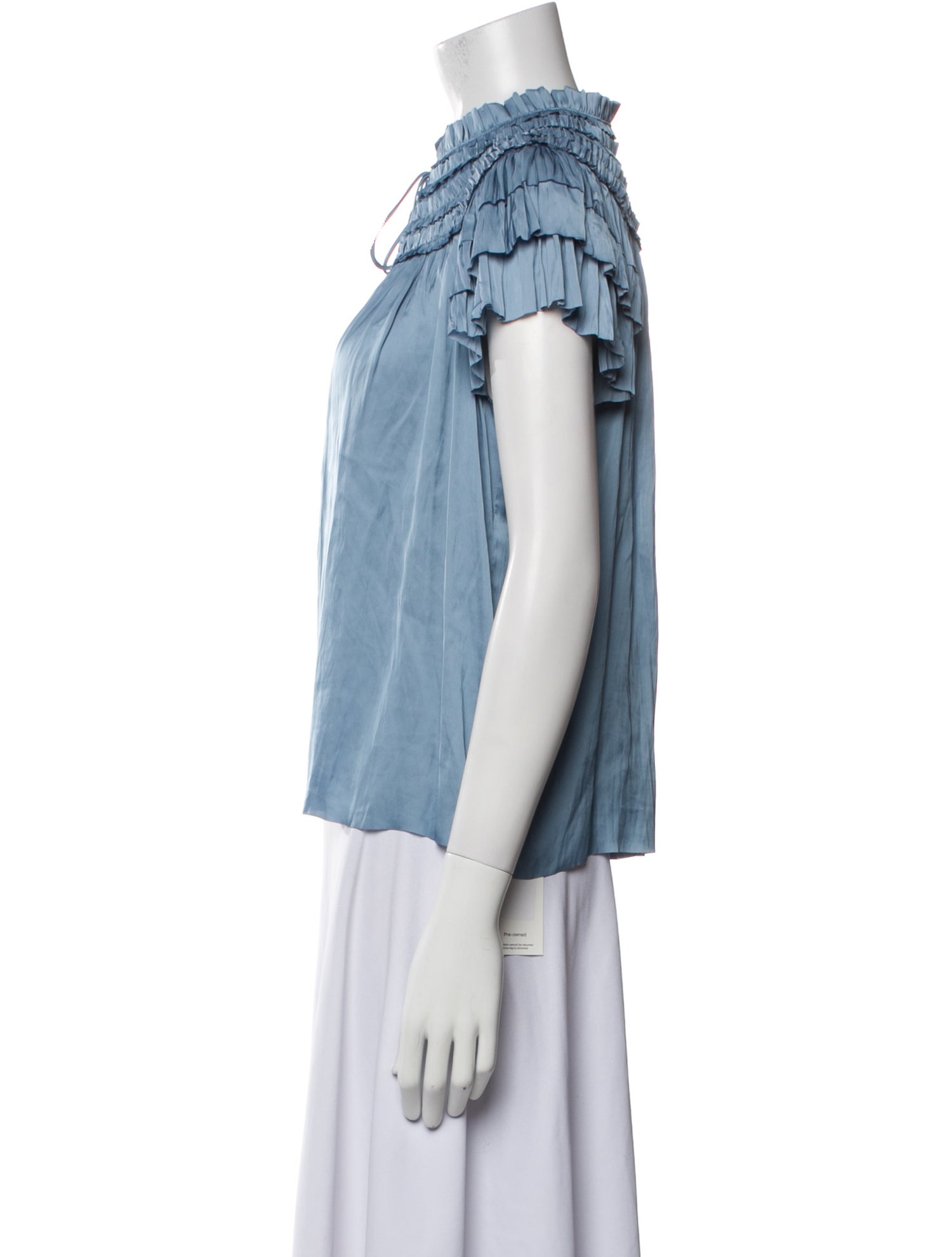 Ulla Johnson V-Neck Short Sleeve Blouse