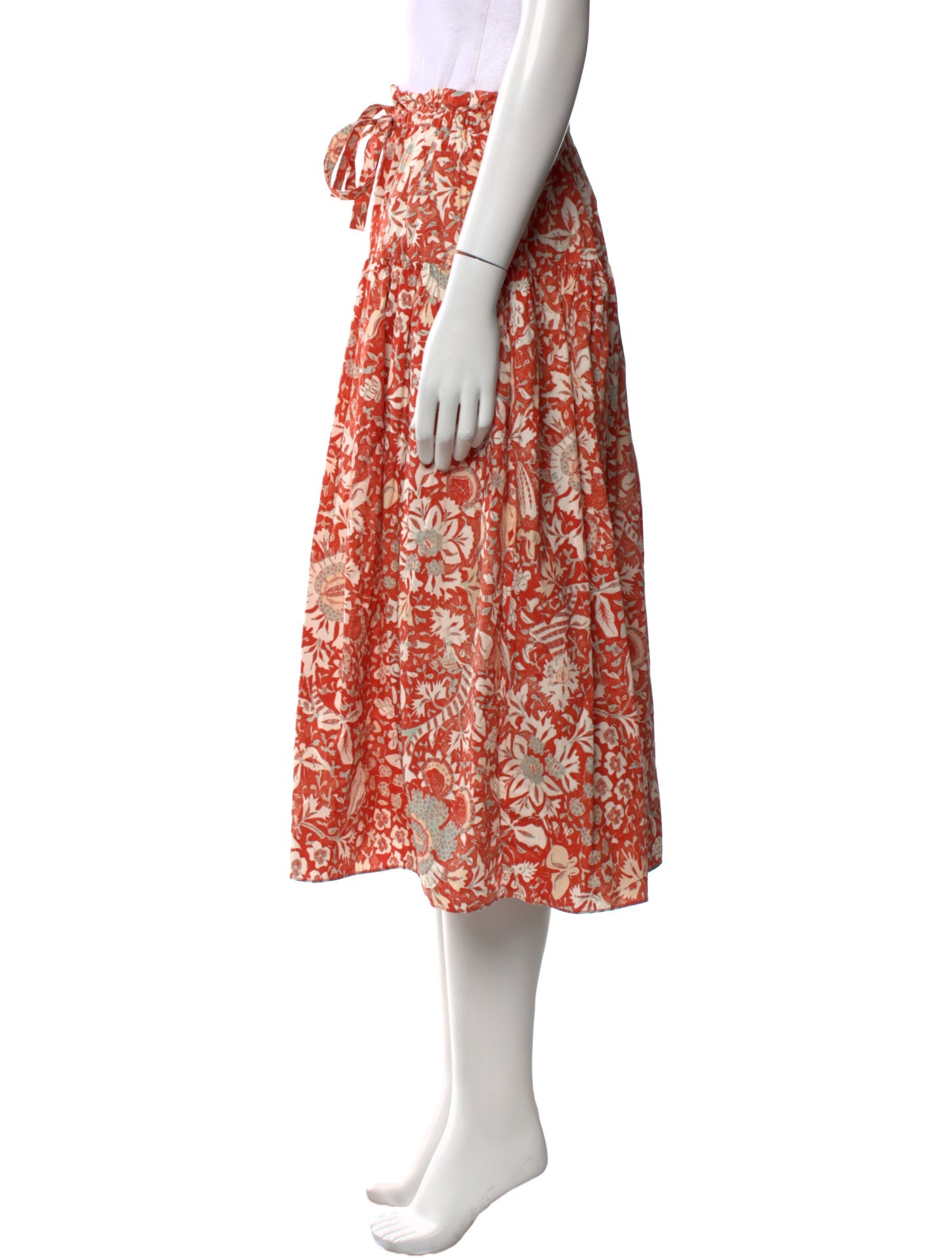 Ulla Johnson Floral Print Midi Length Skirt