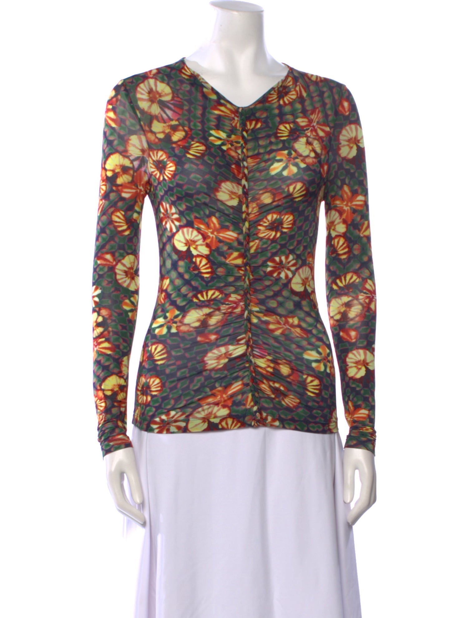 Ulla Johnson Floral Print V-Neck Top