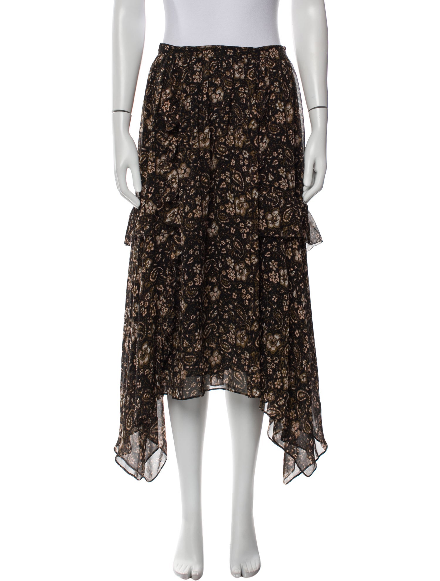 Ulla Johnson Silk Midi Length Skirt