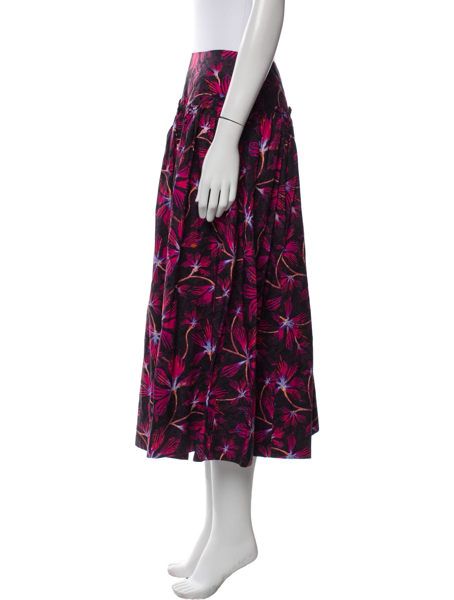 Ulla Johnson Floral Print Midi Length Skirt