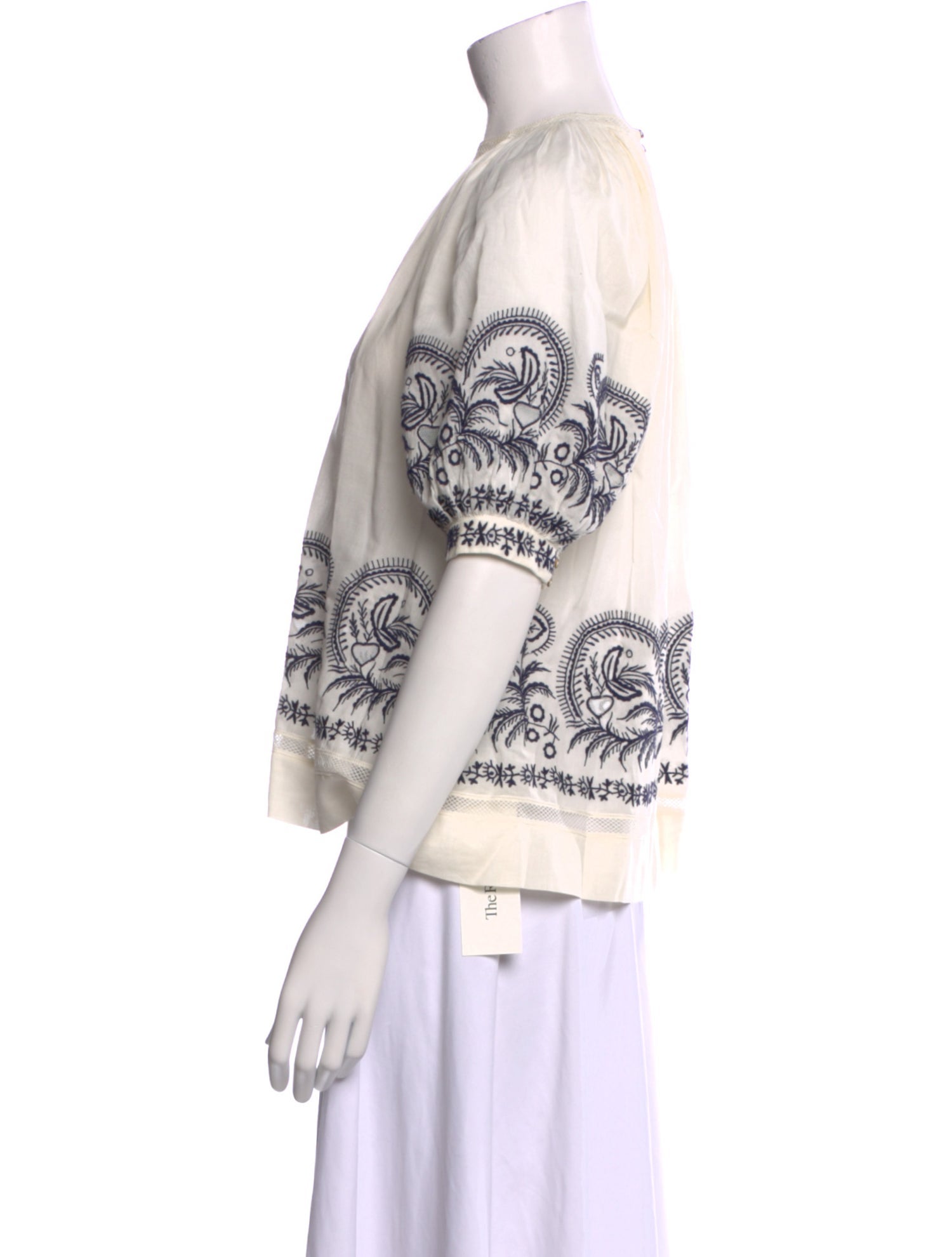 Ulla Johnson Printed Crew Neck Blouse