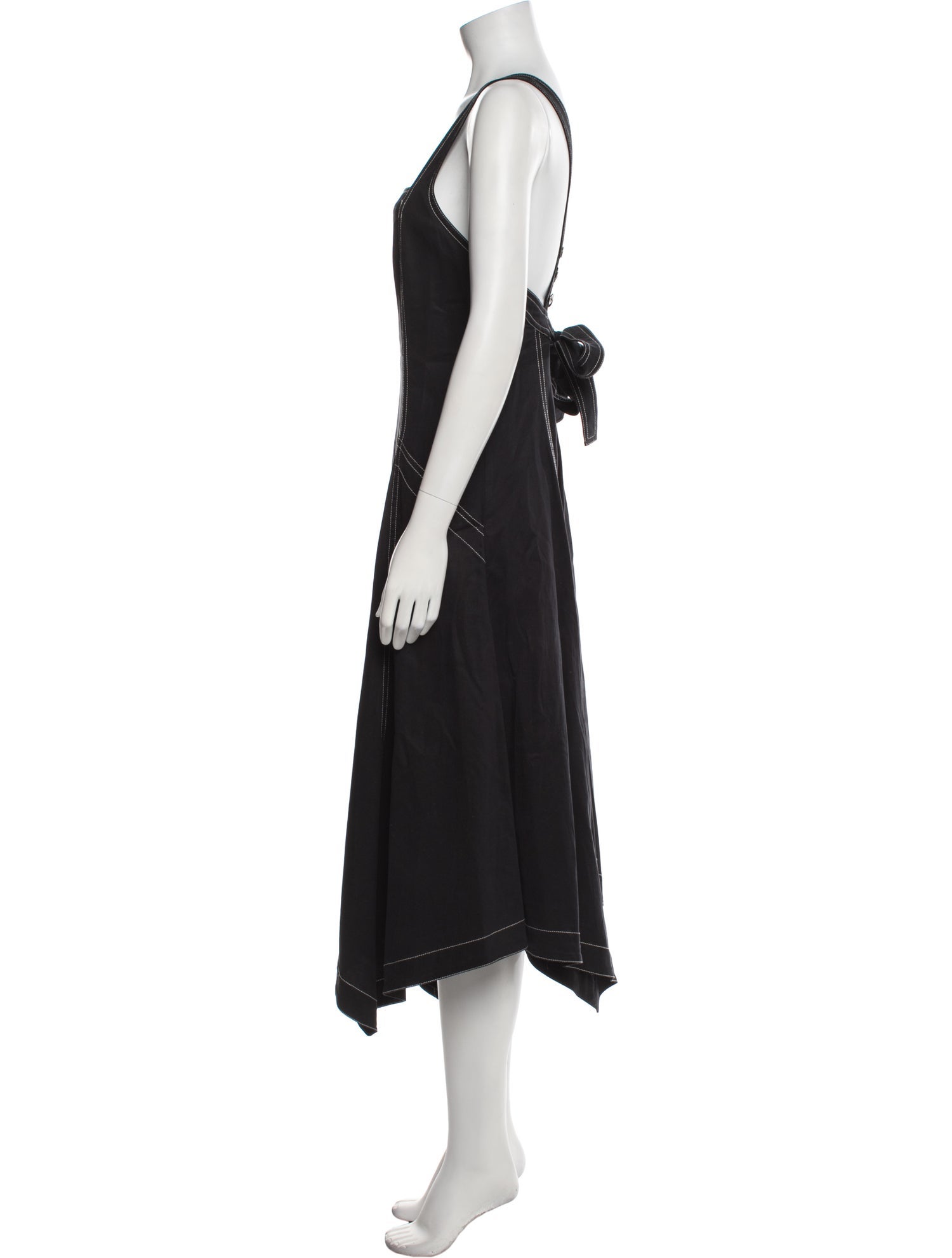 Ulla Johnson Square Neckline Midi Length Dress