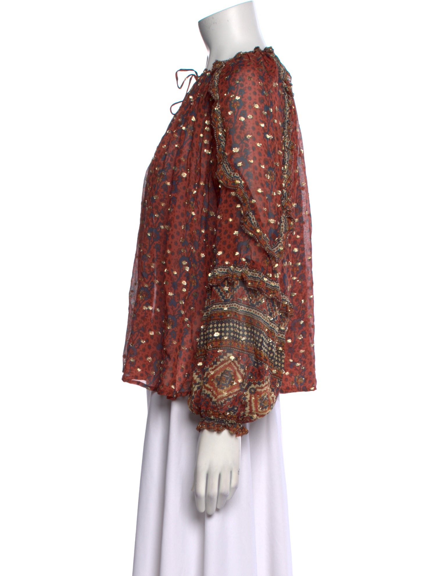 Ulla Johnson Silk Floral Print Blouse