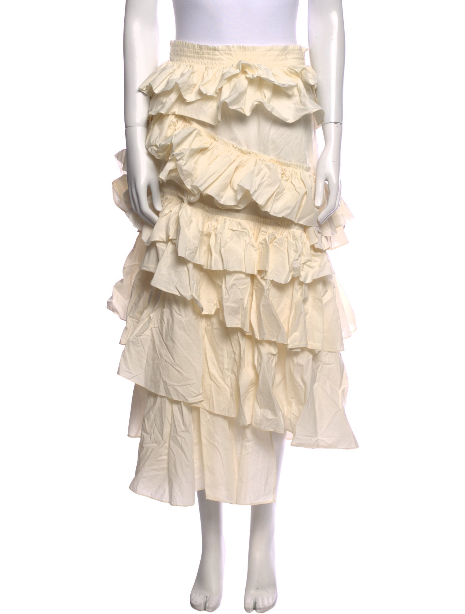 Ulla Johnson Ruffle Embellishment Midi Length Skirt