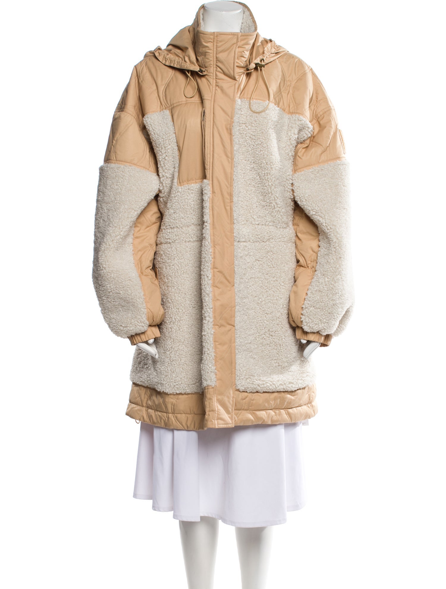 Ulla Johnson Colorblock Pattern Faux Fur Coat w/ Tags