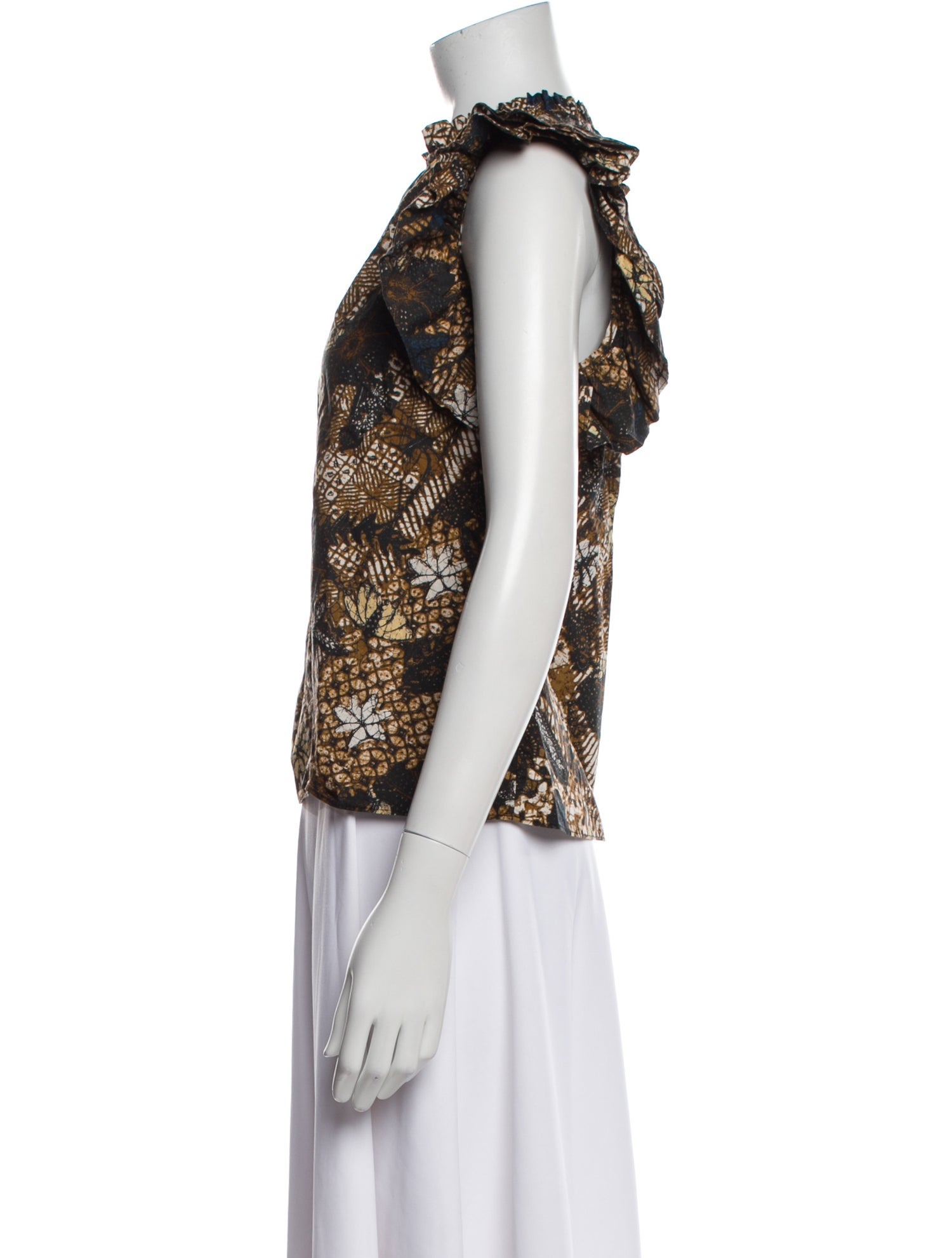 Ulla Johnson Floral Print V-Neck Blouse