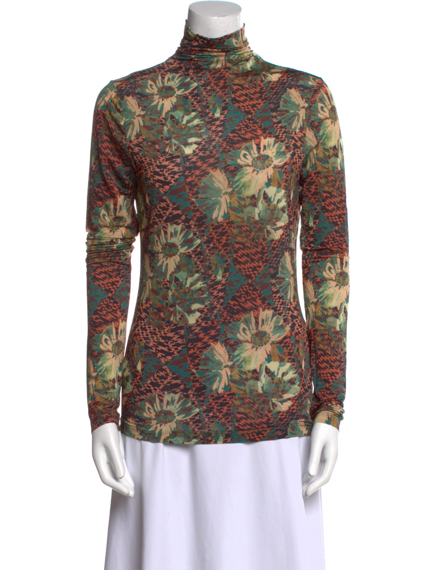 Ulla Johnson Floral Print Turtleneck Blouse