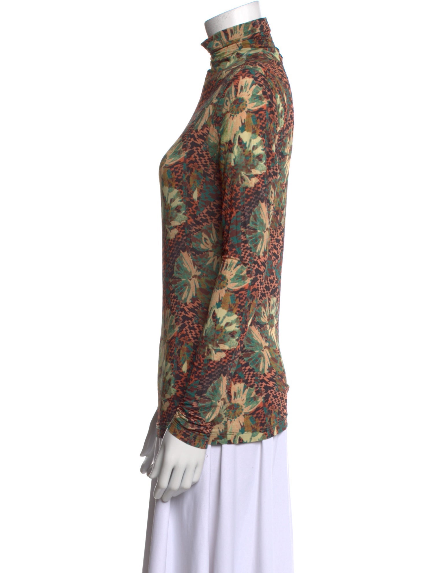Ulla Johnson Floral Print Turtleneck Blouse