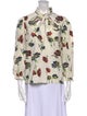 Ulla Johnson Floral Print Three-Quarter Sleeve Button-Up Top