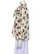 Ulla Johnson Floral Print Three-Quarter Sleeve Button-Up Top