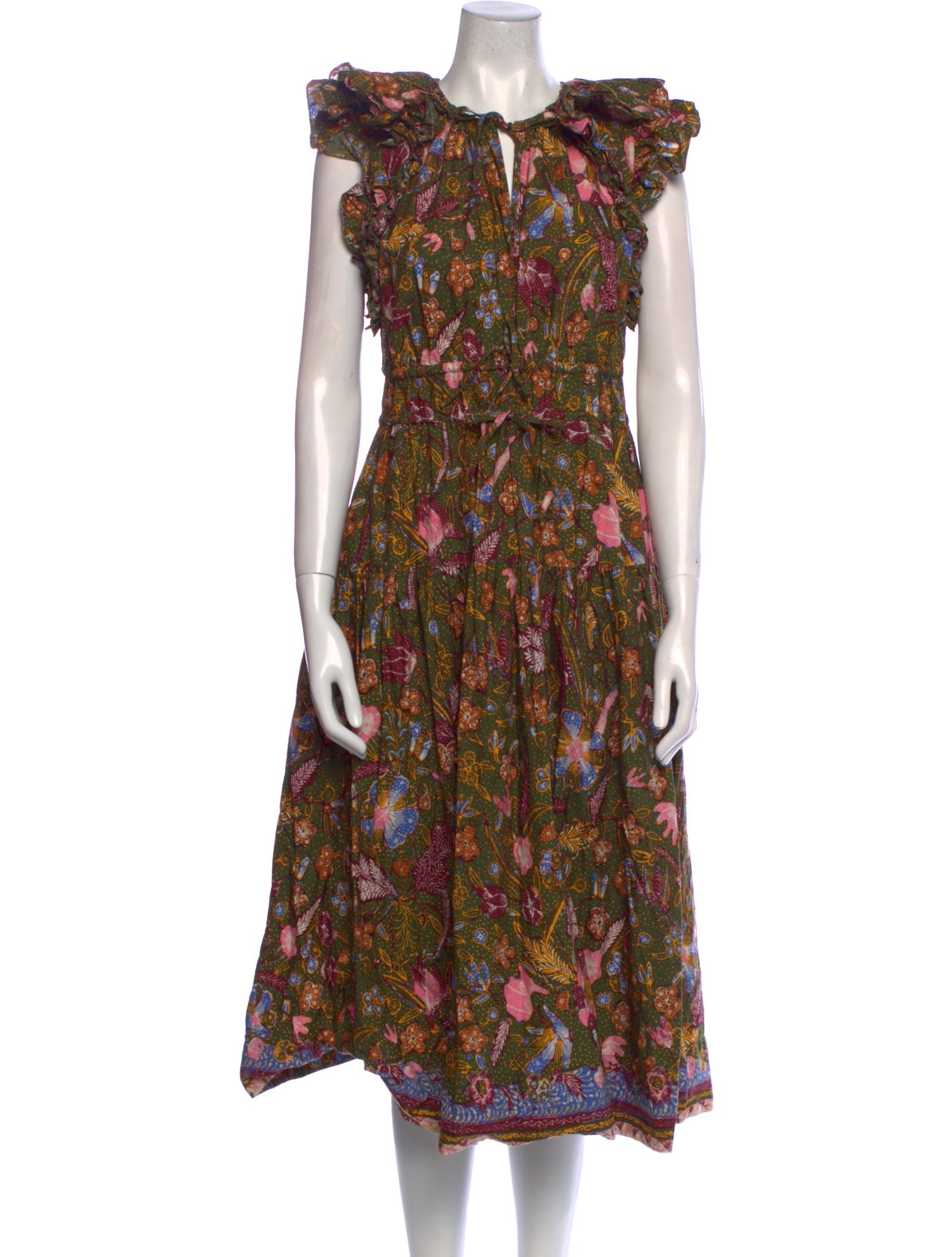 Ulla Johnson Floral Print Midi Length Dress