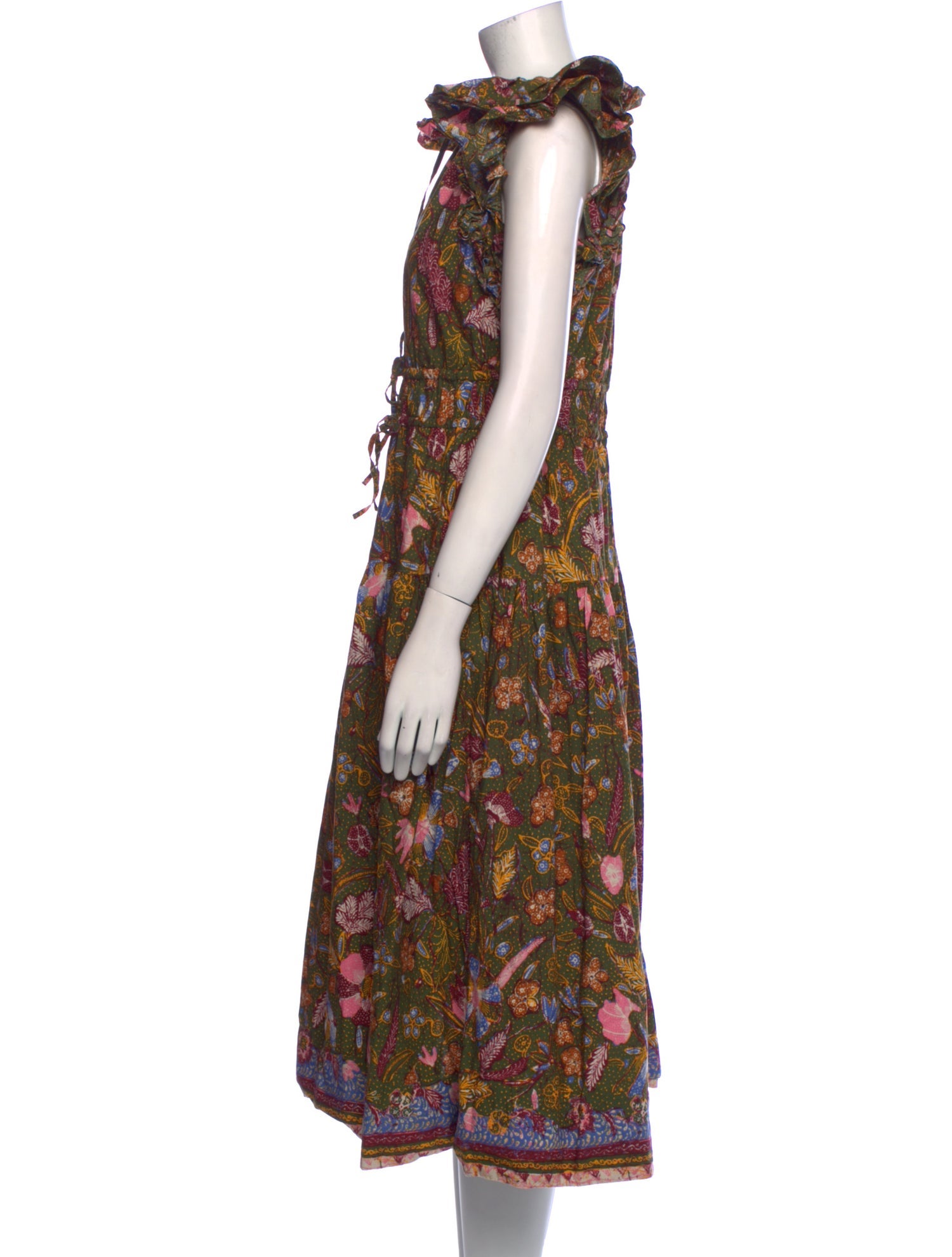 Ulla Johnson Floral Print Midi Length Dress