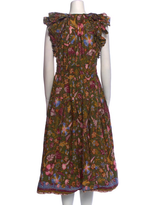 Ulla Johnson Floral Print Midi Length Dress