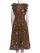 Ulla Johnson Floral Print Midi Length Dress