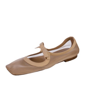 Ulla Johnson Leather Mesh Accents Ballet Flats