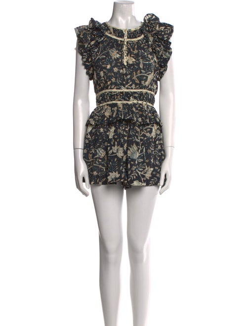 Ulla Johnson Floral Print Scoop Neck Romper