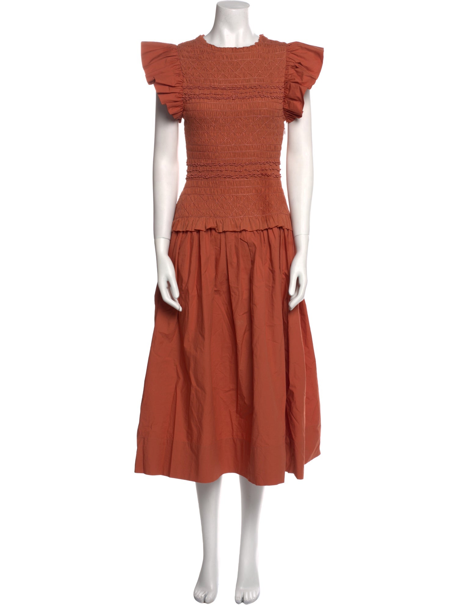 Ulla Johnson Crew Neck Midi Length Dress