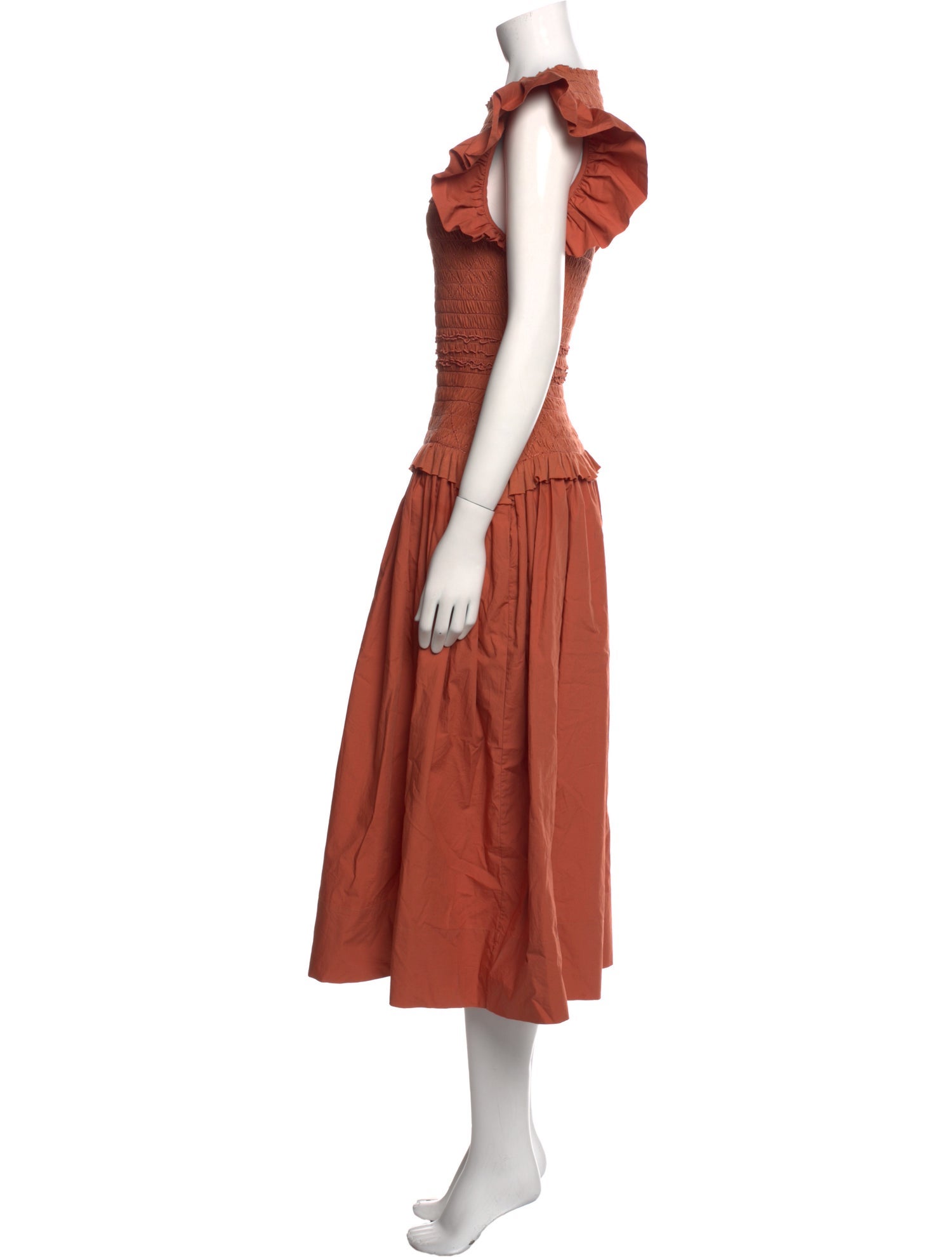 Ulla Johnson Crew Neck Midi Length Dress