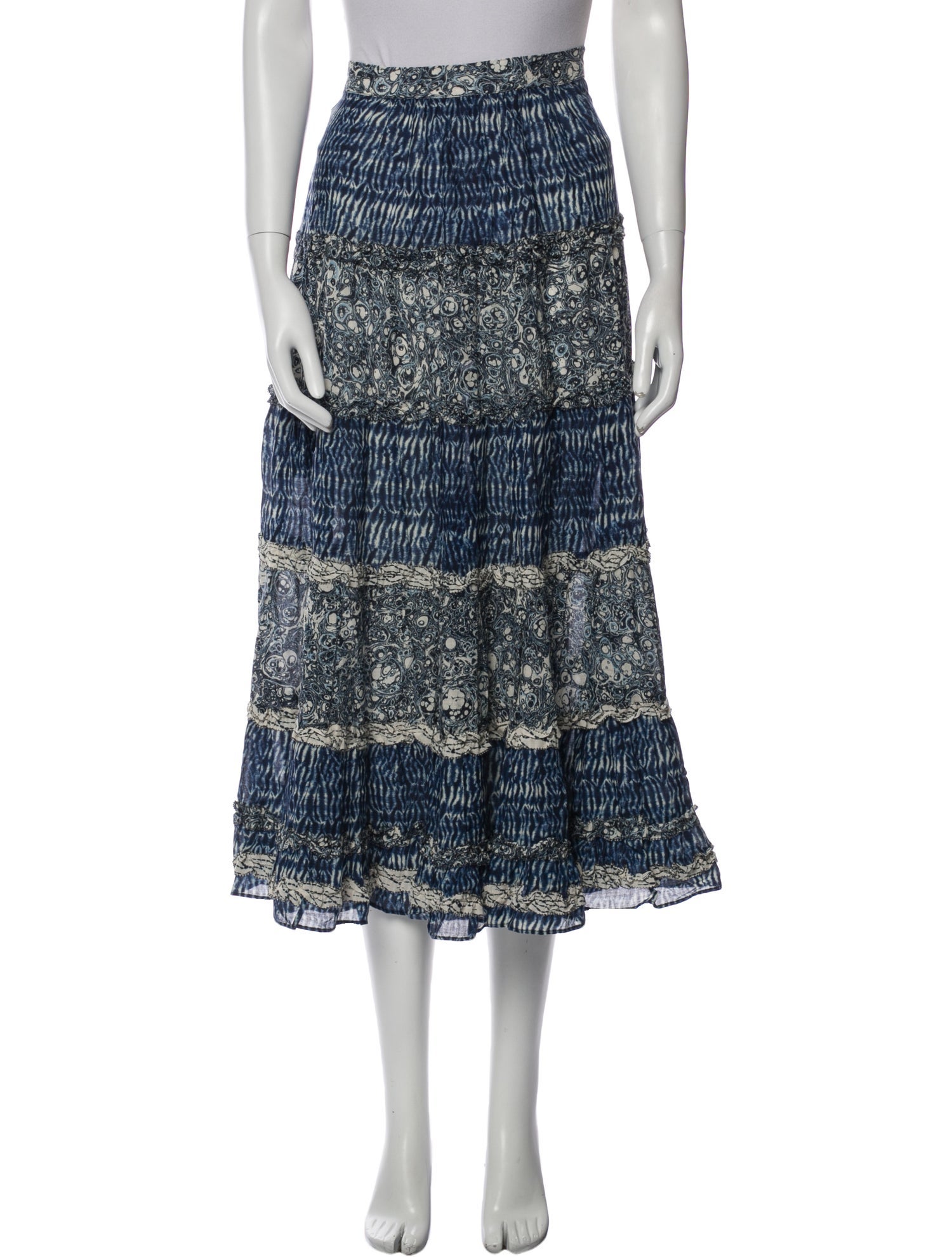 Ulla Johnson Printed Midi Length Skirt w/ Tags