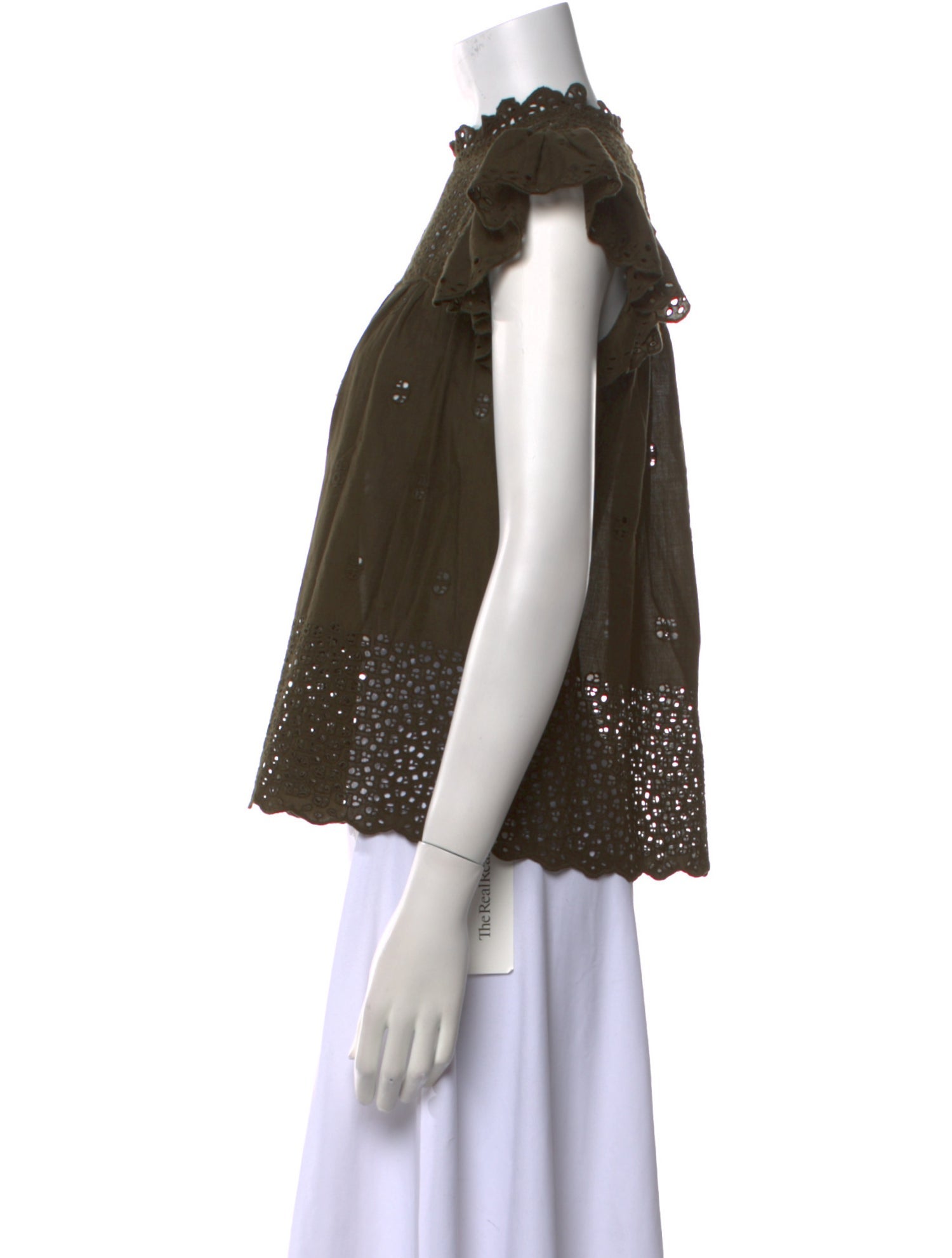 Ulla Johnson Mock Neck Short Sleeve Blouse