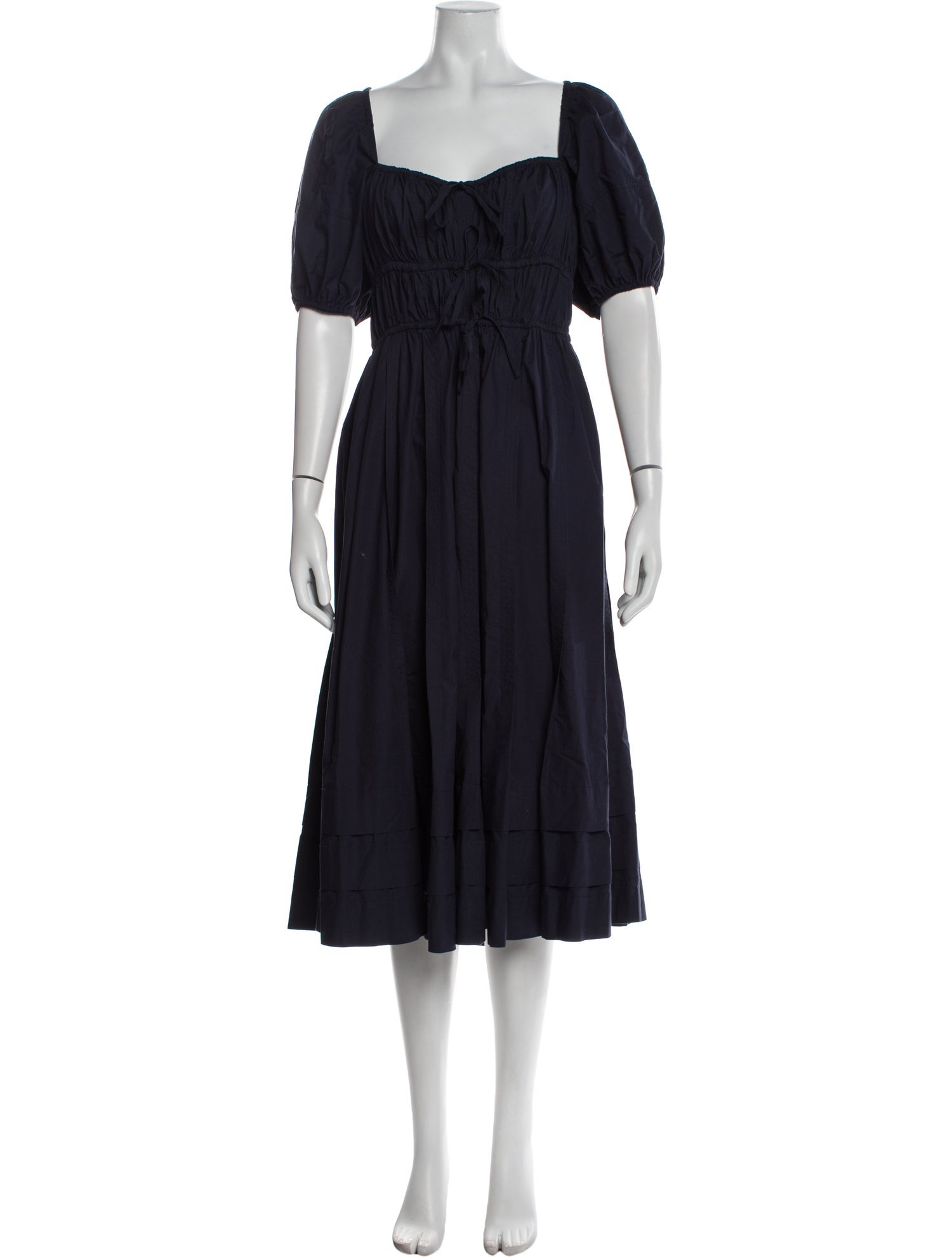 Ulla Johnson Square Neckline Midi Length Dress