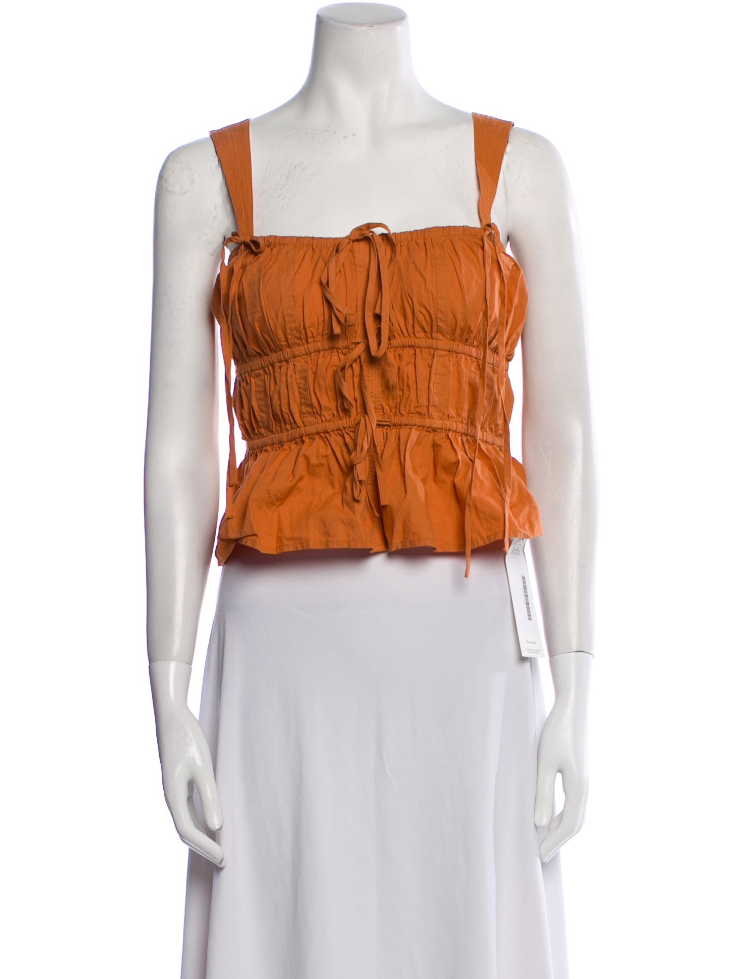 Ulla Johnson Square Neckline Sleeveless Crop Top