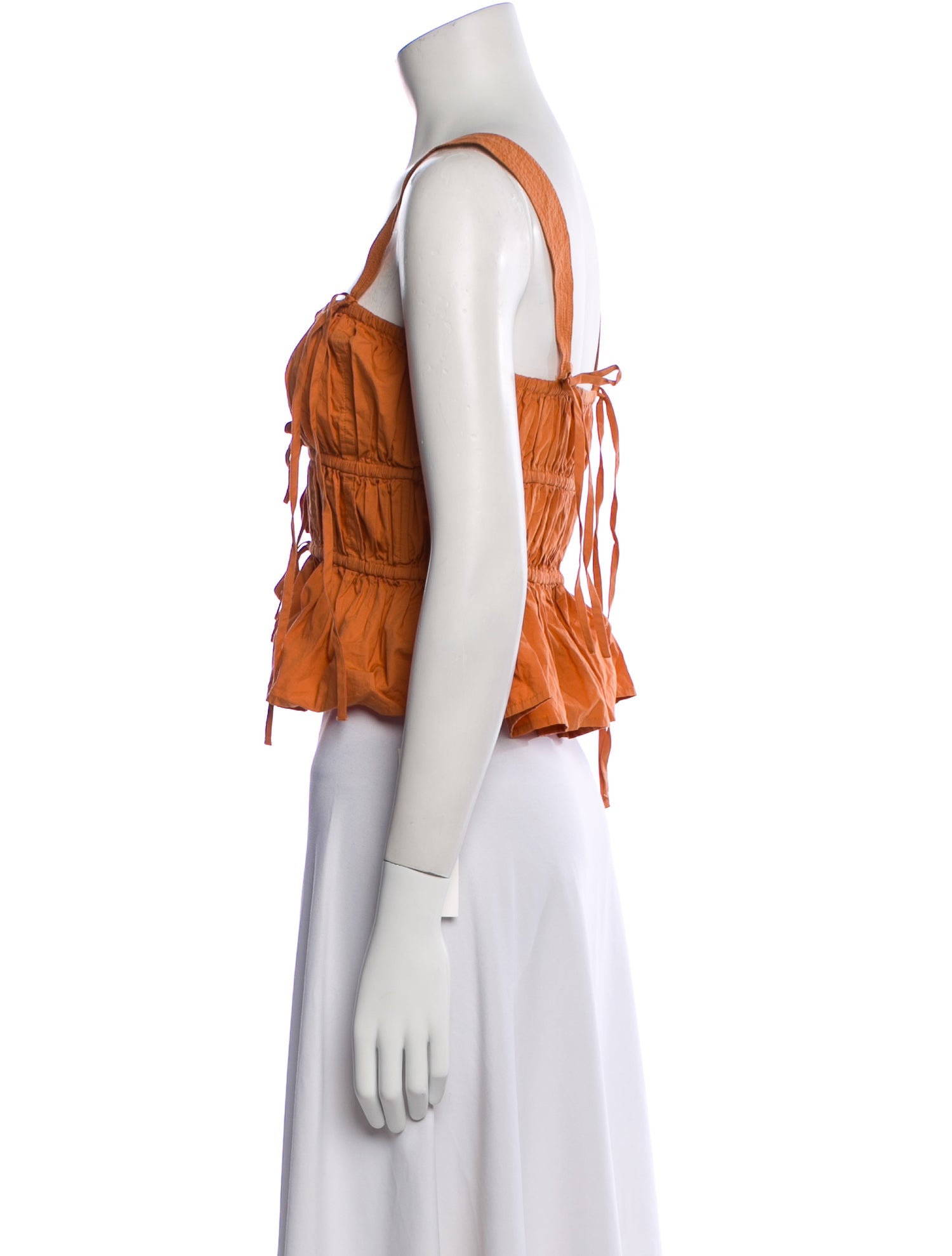 Ulla Johnson Square Neckline Sleeveless Crop Top