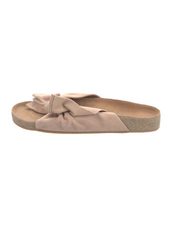 Ulla Johnson Suede Bow Accents Slides