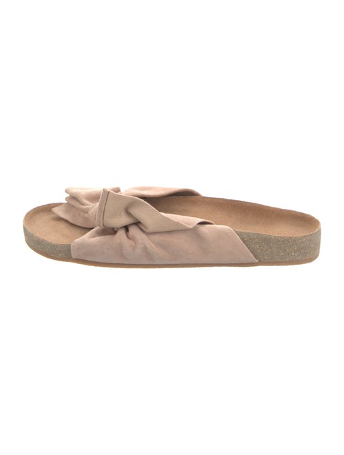 Ulla Johnson Suede Bow Accents Slides