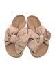 Ulla Johnson Suede Bow Accents Slides