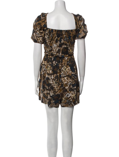 Ulla Johnson Printed Square Neckline Romper