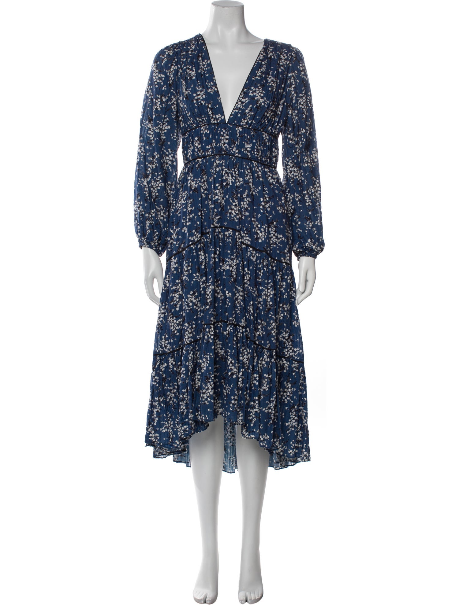 Ulla Johnson Floral Print Midi Length Dress