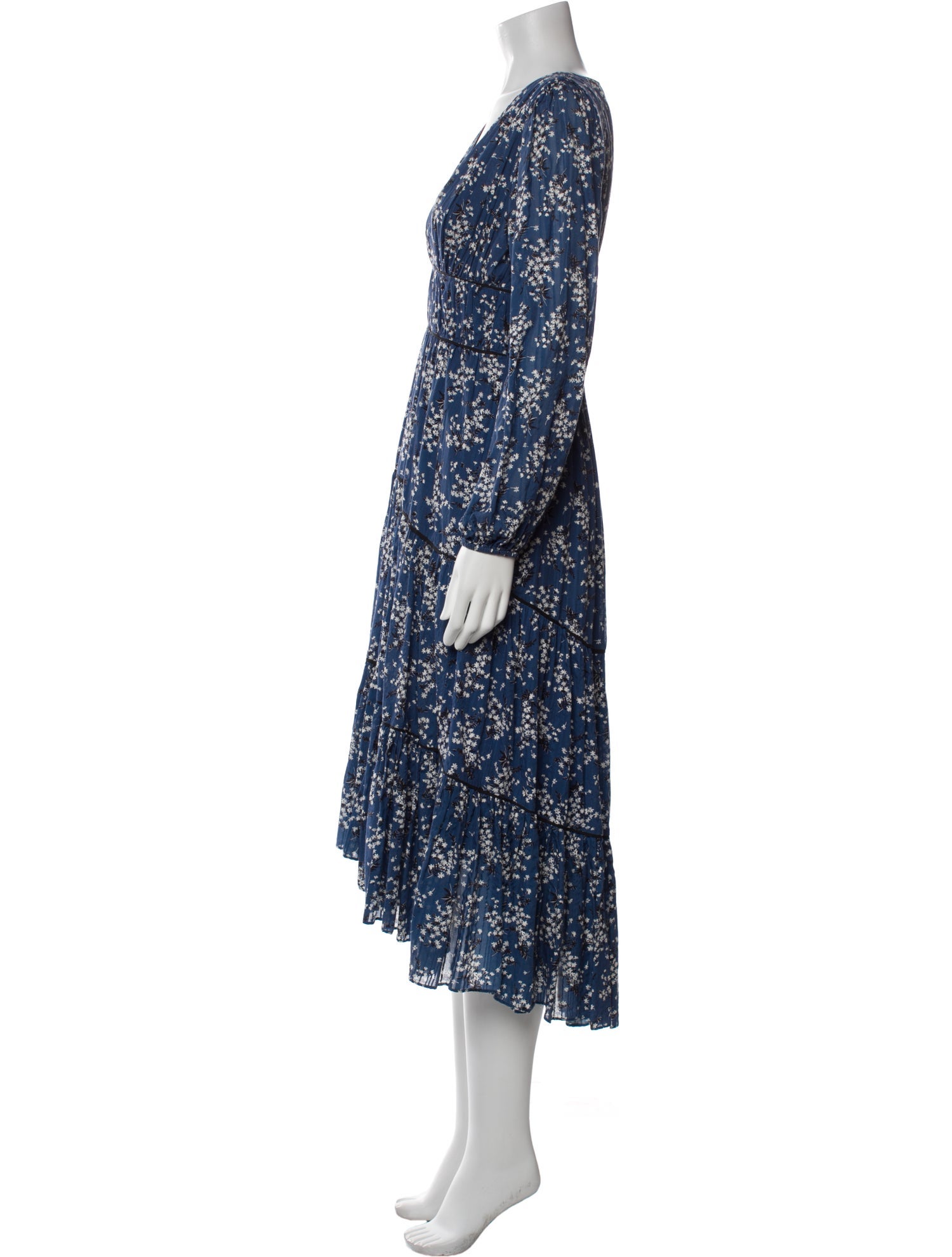 Ulla Johnson Floral Print Midi Length Dress