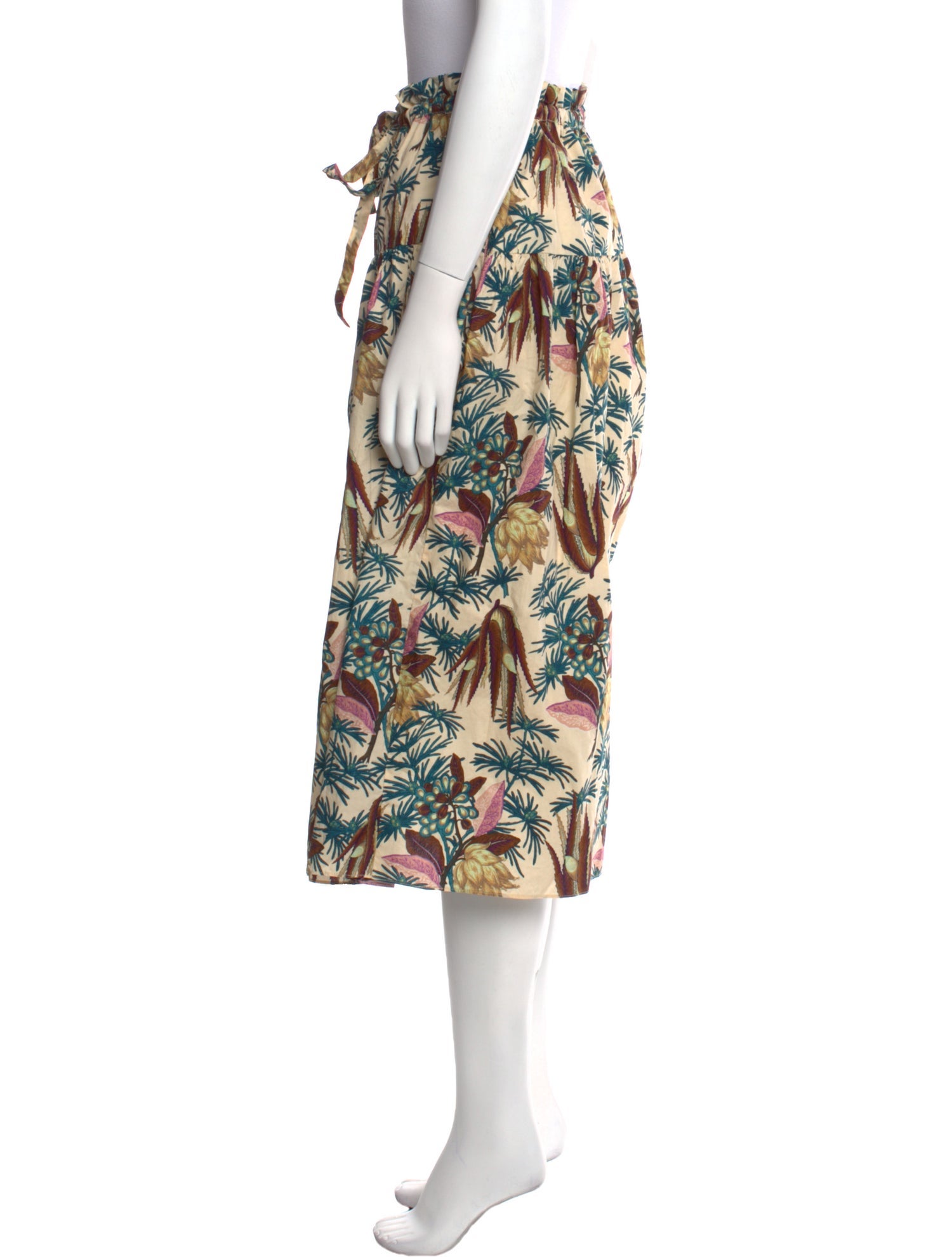 Ulla Johnson Floral Print Midi Length Skirt