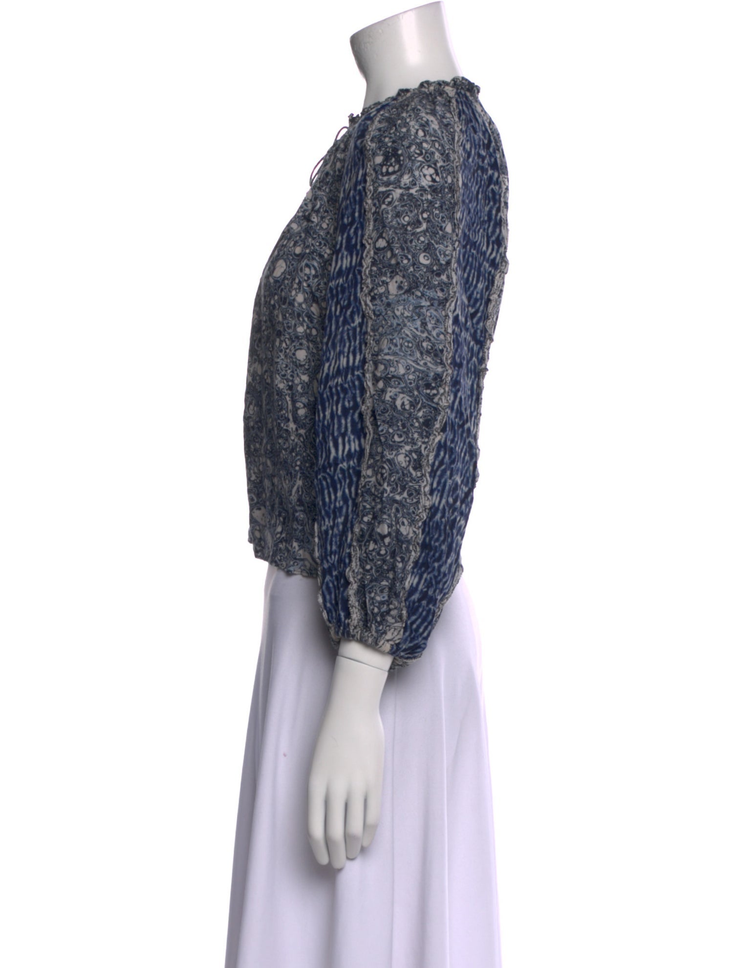 Ulla Johnson Floral Print Mock Neck Blouse