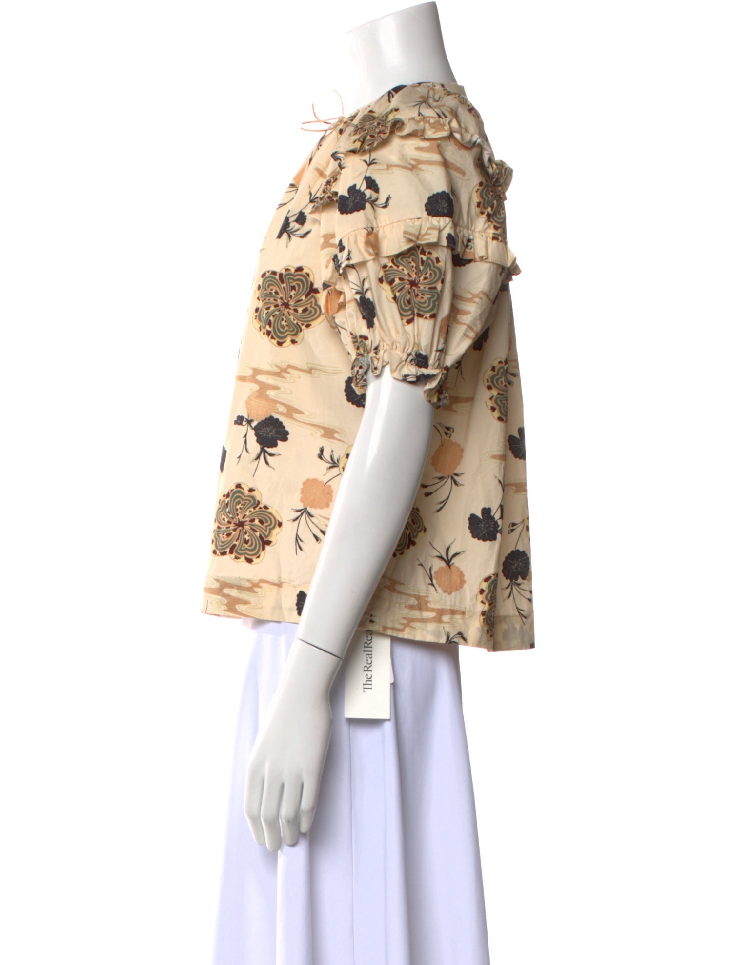 Ulla Johnson Floral Print Mock Neck Top