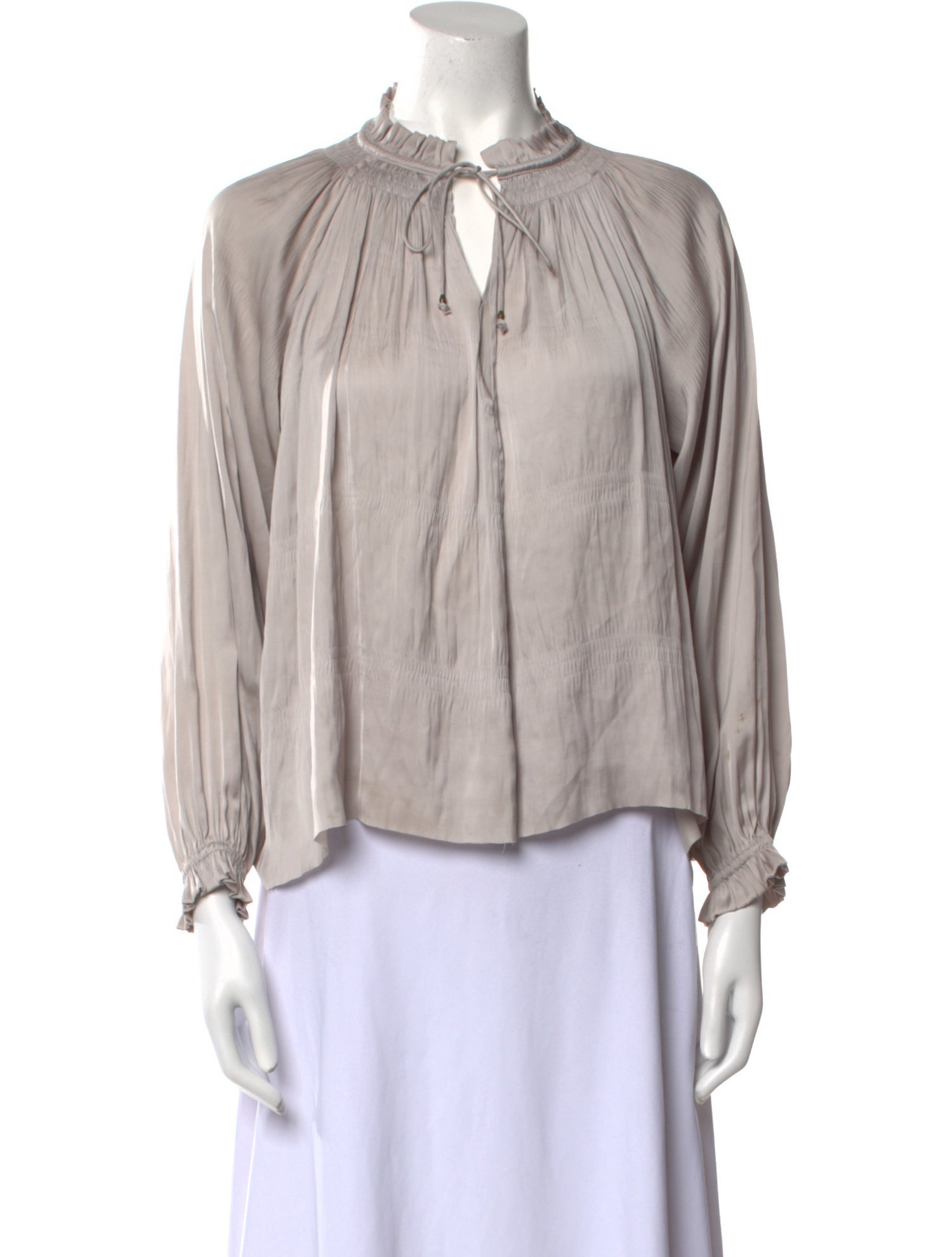 Ulla Johnson Mock Neck Long Sleeve Blouse