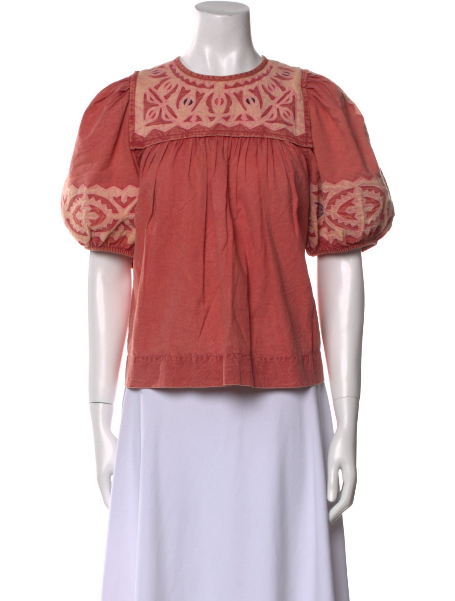 Ulla Johnson Crew Neck Short Sleeve Top