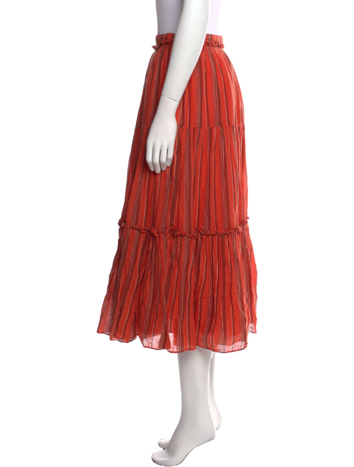 Ulla Johnson Ruffle Embellishment Midi Length Skirt