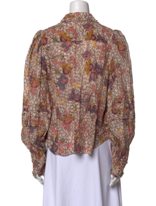 Ulla Johnson Floral Print Long Sleeve Button-Up Top