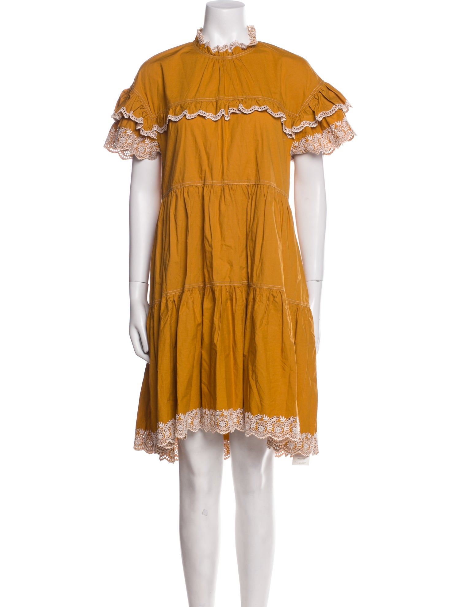 Ulla Johnson Mock Neck Midi Length Dress