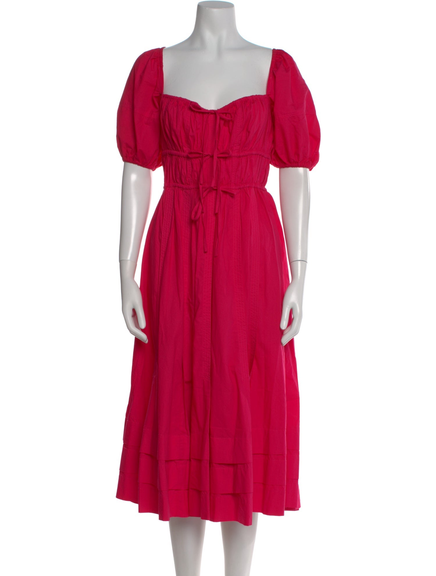 Ulla Johnson Square Neckline Midi Length Dress